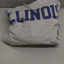 Retro Illinois Adult Tee Vintage Illinois Orange Blue Throwback IL Pullover Hoodie, Heather Grey