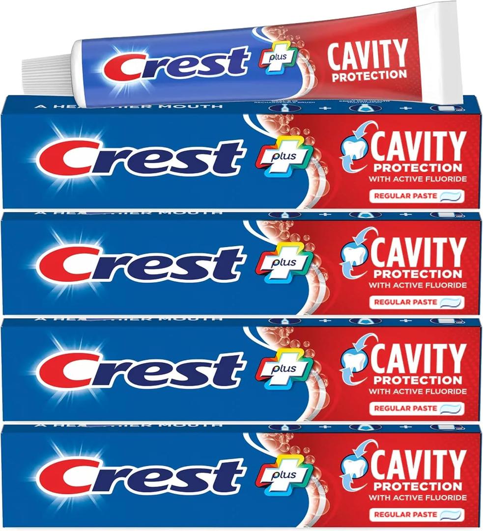 Crest Cavity Protection Toothpaste Regular - 8.2 Ounce (Pack of 4)