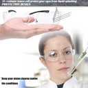 Safety Glasses Bulk ANSI Z87.1, Wrap Around Resistant Scratch UV Eye Protective Eyewear for Men Women Work Lab(12, Clear)