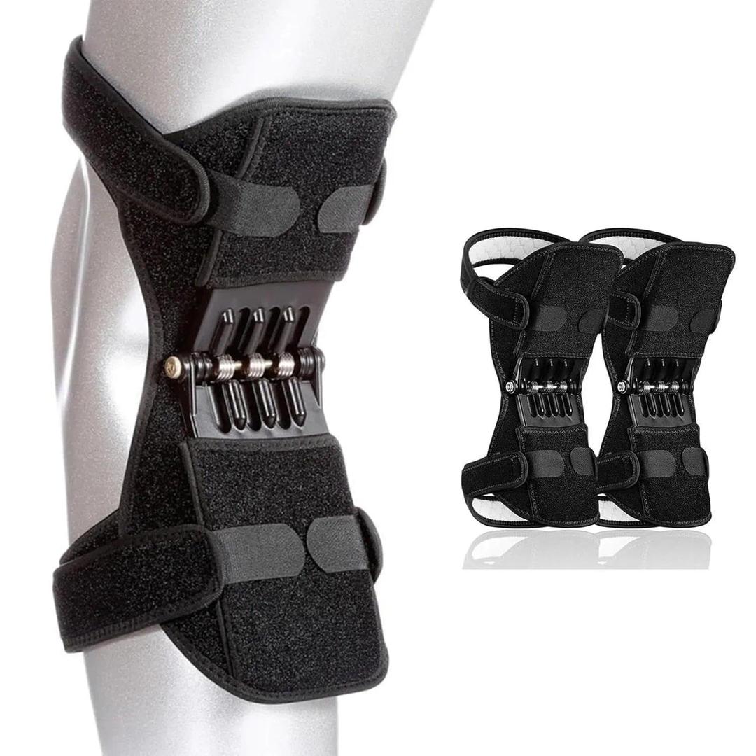 Joint Power Support Knee Brace with 4 Springs, Ergonomic Knee Stabilizer Pad, Inspired Lift Brace,Adjustable Knee Stabilizer Pads,Pain Relief (2 Pack)
