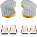 Women Men Posture Correcting Orthotic Insoles 4 in 1 Gel Insoles Flat feet Arch Support Orthopedic overpronation Supination Plantar Fasciitis Metatarsalgia X/O Valgus Varus Shoe Inserts (Inside High 5-6 24CM, Grey)