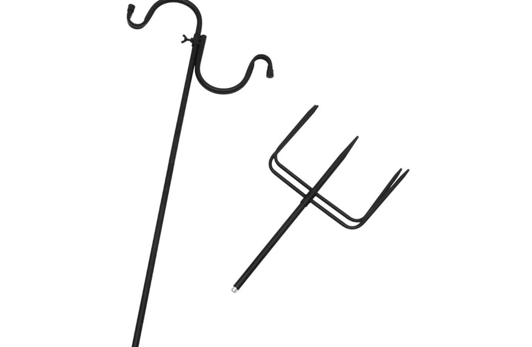 Toddmomy Heavy Duty Shepherd Hook for Outdoor Use Reusable Hook for Hanging Bird Feeders Solar Lanterns and Plant Decor Detachable Design Elegant Art