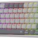 Redragon K652 75% Wireless RGB Mechanical Keyboard, Tri-Mode 84 Keys Ultra-Thin Gaming Keyboard w/Aluminum Top Plate, 100% Supported Win/Mac System & Low Profile Brown Switch