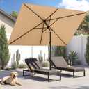 HOMSHADE 6.6 x 10 ft Rectangular Patio Umbrella Rectangle Umbrella Outdoor Patio, Large Outdoor Umbrellas for Patio Table with Tilting and Sun UV Protection for Pool, Deck, Market, Backyard