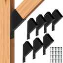 Iron Forge Tools 2x4 Pergola Brackets - 8 Pack Powdercoated Steel Corner Pergola Kit - 45 Degree Angle Bracket Angle Brace for DIY Installation - Hardware Kit and Accessories, Roof Gazebo Kits
