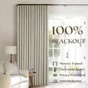 Oatmeal Beige Pleated Linen Blackout Curtains 90 Inches Long for Bedroom Living Room Pinch Pleat Black Out Thermal Insulated Neutral Ring Hooks Back Tab Room Darkening Drapes Curtains with Liner