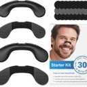 Nasal Strips for Snoring, Extra Strength Snoring Solution Nose Strips, Improve Breathing and Sleep Quality (30 Count, Black)
