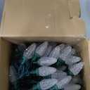 Minetom C9 Christmas Lights Outdoor, 72 FT 110 LED C9 String Lights, 8 Modes & Timer Connectable Waterproof for Christmas Tree Light Indoor Outdoor Roofline Patio Outside Yard Xmas Decor, White