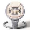 Baby Swings for Infants to Toddler, Portable Baby Swing for Indoor and Outdoor, Infant Swing for Newborn with Remote Control, 5 Speeds, 5-Point Harness, and 10 Preset Lullabies (Grey)