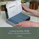 Tidal Blue Facial Washcloths Set of 6 Soft Cloths 10 x 10 100% Viscose Derived from Bamboo Spa-Like Feel Silky Face Cloth for Skin Cleansing