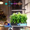 Growell Hydroponics Growing System Kit, 16 Pods Indoor Garden with 28W Full Spectrum LED Grow Light, Auto Timer, 3 Smart Light Modes, 8L Large Herb Garden, Ideal Gardening Gift for Women, Men (Black)
