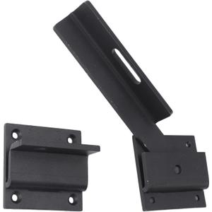 FLEXMAN Flip Gate Latch Lock, Carbon Steel Barn Door Latch Secure Lock with Padlock Hole, Adjustable Door Latch Kit for Cabinets, Bathrooms, Window, Furniture