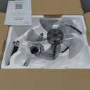 ZMISHIBO Ceiling Fans with Lights and Remote, 19.7'' Low Profile Ceiling Fan, 3000-6000K Dimmable Modern Flush Mount LED Fan Light, 6 Wind Speeds, Black Fandelier Ceiling Fans for Bedroom