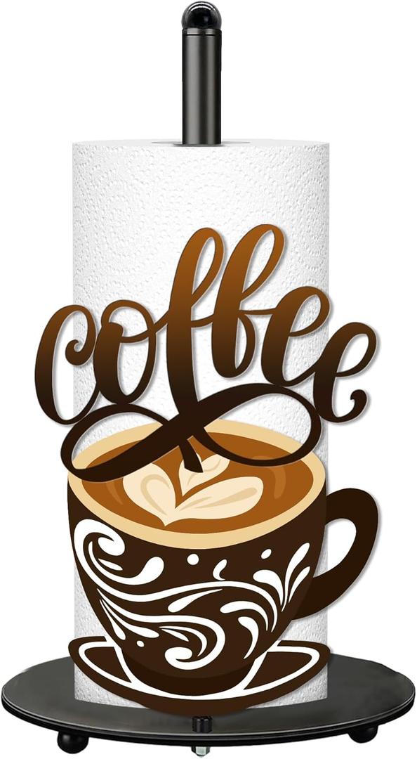 Coffee Paper Towel Holder, Coffee Decor for Countertop Cute Vintage Home Table, Housewarming Birthday Gifts for Cafe Lovers