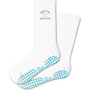 Cute Pilates Grippy Socks, Pink Pilate Gifts for Women, Striped Crew Grip Socks for Studio Pilate. (Pink)