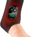 Cordless Foot and Ankle Massager for Pain Relief, FSA Eligible HSA,Rechargeable Foot Massager for Neuropathy Ankle Heating Pad Wrap with Massage for Circulation, 6Heat &3Vibration Levels&Timer (Black)