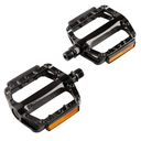 Mountain Bike Pedal, Aluminium Alloy Flat Platform Bicycle Pedals with Reflector for Road Bike and MTB, Sealed to Bearing