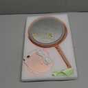 DEIOVWXS Makeup Mirror, 3000mAh Rechargeable Double-Sided Magnifying Vanity Mirror with 3 Colors, 1X/10X, 360 Rotation, Adjustable Brightness, Gifts for Mom, Women,Wife, Girls, Dorm Room Essential (Rose Gold)