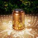 Butterfly Solar Lanterns Outdoor Waterproof, Garden Decor Hanging Solar Lights Gifts for Women Mom Grandma, Metal Garden Decorative Lights for Yard, Backyard, Patio, Porch
