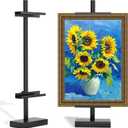 Adjustable Tabletop Easel Stand, Picture Easels for Display Up to 29" H, Metal Picture Frame Holder Stand Table for Art, Photo (Black)