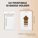 10 Pack Sublimation Blank Lanyards with Sliding Vertical ID Badge Holders Adjustable Retractable Neck Straps with Detachable Buckles & Plastic Card Case for DIY Heat Transfer Projects