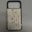 UEEBAI Wallet Case for iPhone 17 Pro Max with Card Holders, PU Leather Floral Cover Kickstand RFID Blocking Double Magnetic Clasp Rilievo Flower Flip Case for Women Girls - Tree Vine