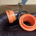 Camco RhinoFLEX 15-Ft RV Sewer Hose Kit - Features Clear Elbow Fitting w/Removable 4-in-1 Adapter - Connects to 3 Slip or 3/3.5/4 NPT Threaded Sewer Connection (39770)