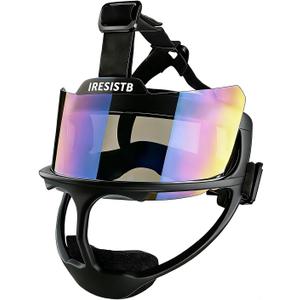 Magnesium Alloy Softball Face Mask - Ultra Lightweight, UV Protective & Eye Shield for Fastpitch (Black+Blue)