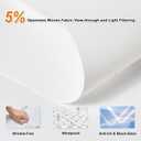 Persilux Free-Stop Cordless Roller Shades for Windows Light Filtering Shades, 5% Openness Solar Screen Semi Sheer Roller Blinds UV Protection for Office and Home. Easy to Install 33" W x 72" H, White