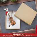 3 x Violin Ornaments - Violin Christmas Ornament - Music Ornaments for Christmas Tree - Music Gifts for Lovers, Players, Teachers, Girls, Women - Acrylic Ornament 2025