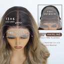 Ash Blonde 13×6 HD Lace Wig Pre-Plucked Rooted Ombre Wig for Black Women