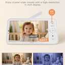 ARENTI Baby Monitor 2 Cameras, Smart Baby Camera with 5-Inch Wireless Display, Super Night Vision, Temperature Sensor, Sound Detection, Auto Motion Tracking, 2-Way Audio, VOX Mode(B2 Set)