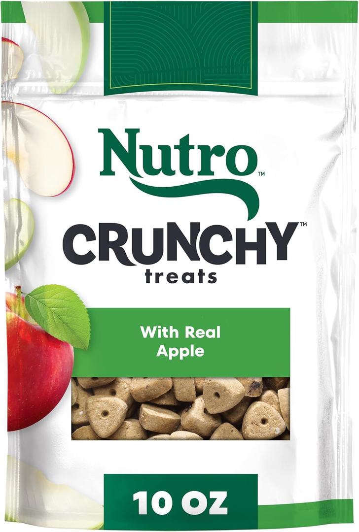 2 x Nutro Crunchy Dog Treats with Real Apple, 10 oz.Bag