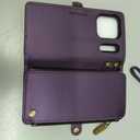 Defencase for iPhone 17 Pro Magnetic Wallet Case Compatible with Magsafe with RFID Blocking Zipper & Card Holder for Women Men PU Leather Strap Detachable Case for iPhone 17 Pro (6.3 inch), Purple