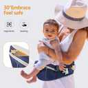 Hip Seat Baby Carrier, NASSBON Ergonomic Baby Hip Seat Carrier with Adjustable Waistband & Various Pockets for Newborns & Toddlers