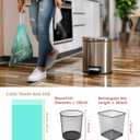 AYOTEE Compostable Trash Bags 4 Gallon Drawstring Trash Bags,100 Counts Ultra Strong Unscented Garbage Bag Small TrashBags Waste Basket Liners for Bathroom, Kitchen, Car, Pet