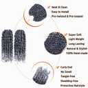 Pre-twisted Passion Twist Hair 10 Inch 8 packs Short Passion Twist Crochet Hair Pre-looped Crochet Braids for Women Gray Passion Twists Synthetic Curly Crochet Hair Extensions 1B/Gray