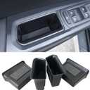 Vesul 4pcs Door Organizer Storage Tray Compatible with VW Atlas 2018-2023 Atlas Cross Sport; ABS Grab Handle Tray Insert Glove Pallet