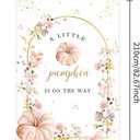 Wildflower Fall Little Pumpkin Baby Shower Backdrop Floral A Little Pumpkin is on The Way Photography Background Gold Glitter Fall Baby Shower Party Decorations 5x7ft