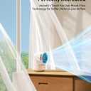 Aecooly Touch Control Desk Chic 01 Lite Fan, 100 Speeds Quiet Digital Display Small Table Fan, 4000mAh Battery Powered Desktop Fan for Bedroom, Bedside, Office, Travel -Beige