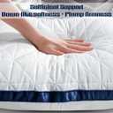 Pillows Standard Size Set of 2 Cooling Hotel Luxury Bed Pillows for Sleeping 2 Pack, Supportive Breathable Down Alternative Gusset Standard Pillow for Back Stomach or Side Sleepers