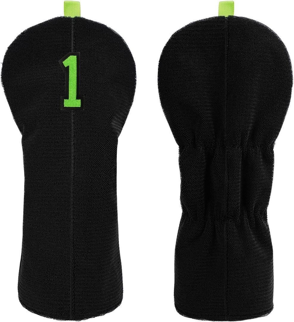 Craftsman Golf Custom Hook-and-Loop Black Golf Club Driver Headcover Cover Easy to Attach Patch
