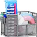 Coast Modern Pool Organizer for Floats and Toys - Extra Large Mesh Pool Storage Bin for Outdoors - Gray (Incomplete)
