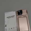 SSLOTSCASE for iPhone 17 Pro Case with 2X Screen Protector, HD Clarity Anti-Scratch, Card Holder & Kickstand & Slide Camera Cover, Military-Grade Heavy Duty Rugged Phone Cover for iPhone 17 Pro, Gold