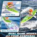 Remote Control Boat for Kids 6-12: Rc Speedboat Toy with Led Lights - Smart Water Sensor Auto On/Off, Dual Modes 2.4ghz Remote Boat for Pool Lake Bath Fun - Gift for Kids Ages 6-12+Green