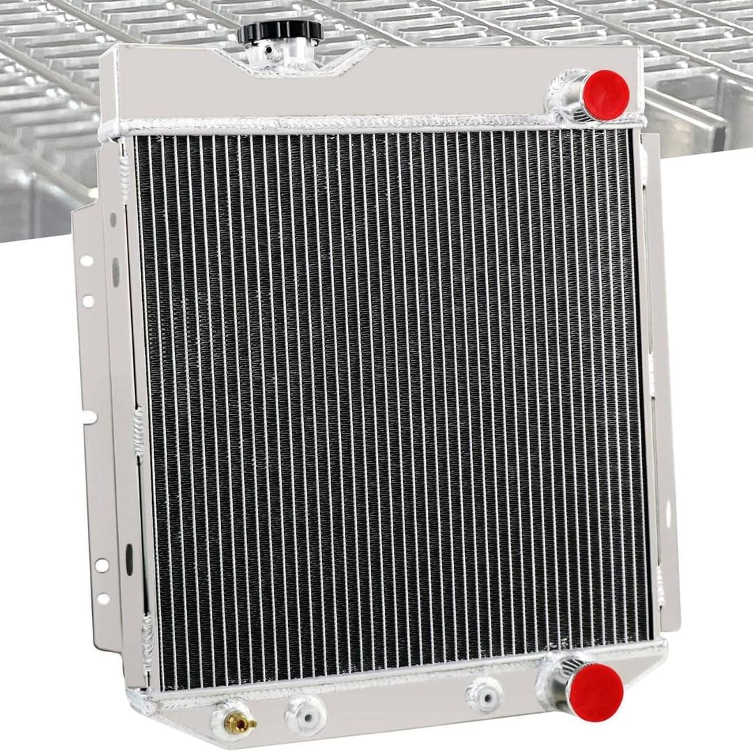 CU259 1966 Mustang Radiator Compatible with 1960-1965 Ford Falcon/Ranchero Radiator, 1965-1966 Mustang Radiator63-66 Mercury Comet Radiators, V8 260 289 AT/MT 3 Row Full Aluminum Radiator