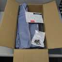 Modern C-Shaped Side Table - Marble & Sturdy Metal Frame | Space-Saving Overbed Table for Bedroom, Living Room, Bathroom | Compact 14.76x13.58x24.37 (Crystalline White)