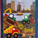 EVERYDAY KIDS Toddler Throw Blanket - 30" by 40" - Under Construction - Super Soft, Plush, Warm and Comfortable