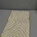 Avigers 12 x 20 Inch White Gold Striped Geometric Lines Embroidery Velvet Cushion Case Luxury Modern Lumbar Throw Pillow Cover Decorative Pillow for Couch Living Room Bedroom Car 30 x 50cm