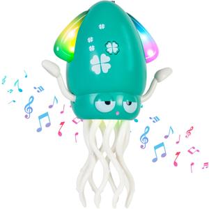 Dancing Squid Toddler Toys, Crawling Octopus Toy Birthday Gifts for Baby Boy and Girl